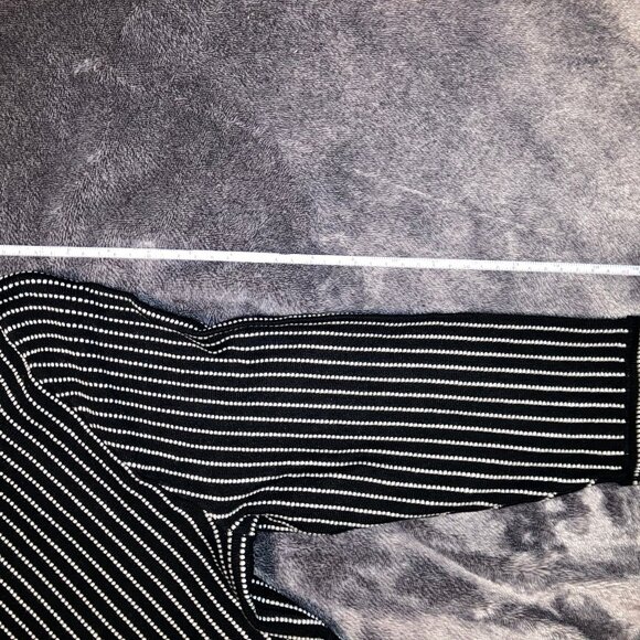 Wendy Williams Black and White Striped Dress L - Picture 8 of 8